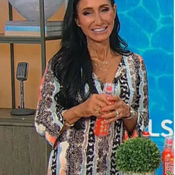 Diane von Furstenberg NEW REINA TWO Silk 3/4 Sleeve Mini Dress in Oasis Snake - Picture 8 of 8